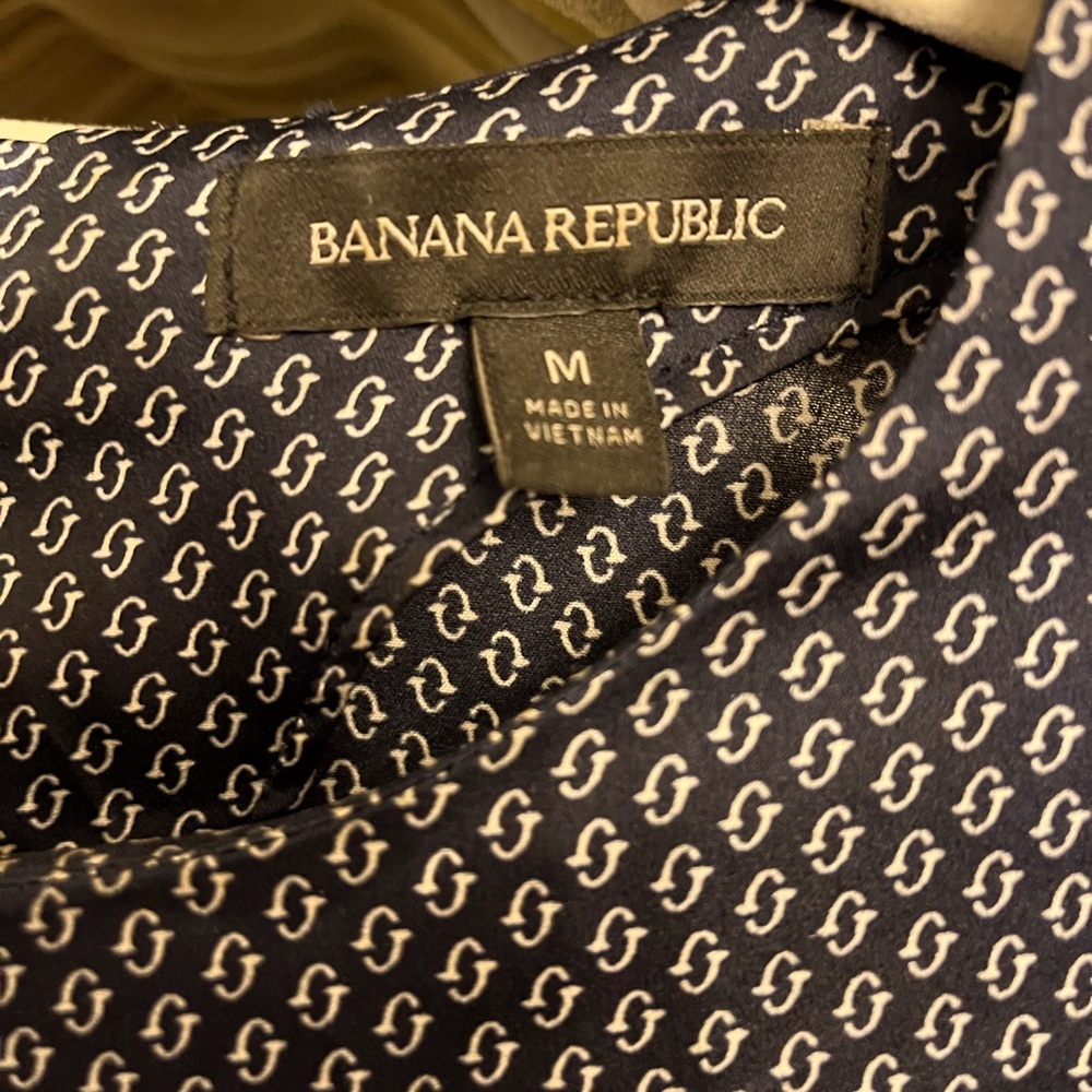 Banana Republic- Navy and white blouse